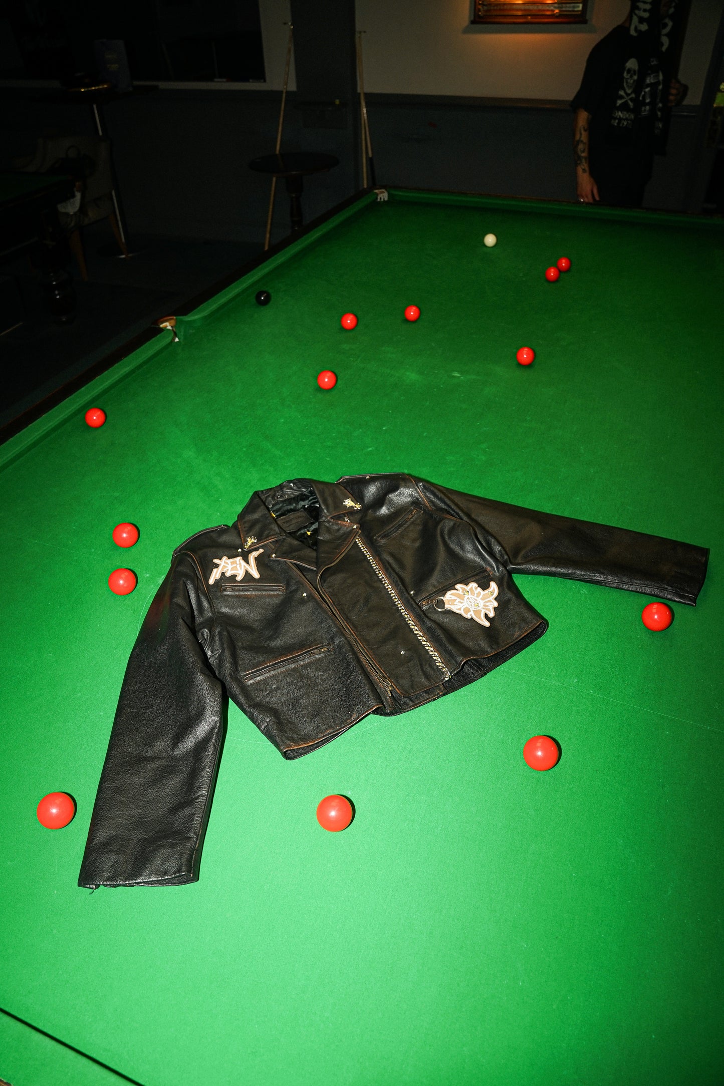 ‘Blooming:Link’ Leather Jacket